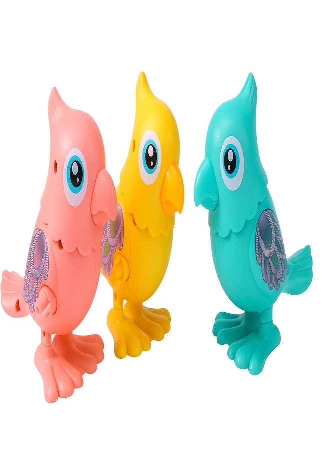 acrown Cute Animal Toys for Kids Sensory Worm Animal Wind up Colorful Toy Insect Figurines for Boys and Girls Multicolor (Parrot) - Image 1